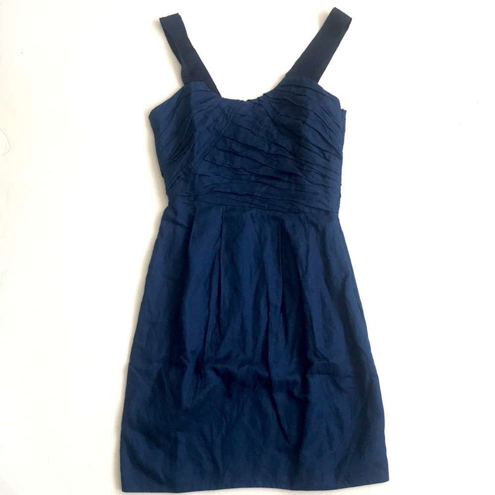 J. Crew Vivette Dress 00 XXS Dragonfly Blue Cotton Sleeveless Mini Tank Dress